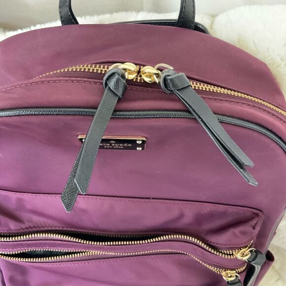 Kate Spade Burgundy Bradley Nylon Backpack with Matching Wallet main image 7
